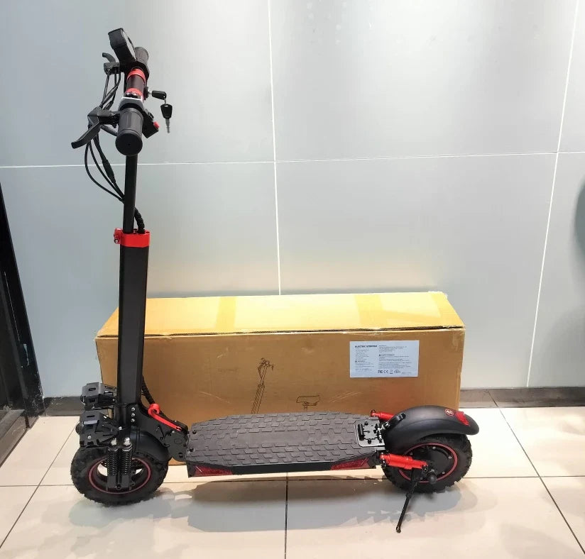 KTX-042643 Foldable Mini Electric Scooter with 11-Inch Tyres, 1200W Motor, 30-50km Range, Dual Suspension, Lightweight Design