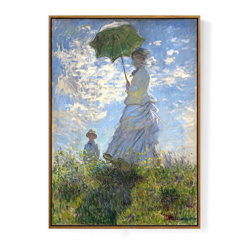 KTX-043923 Elegant Landscape Canvas Art with Luxury Gold Aluminum Frame and Pine Wood Inner Frame for Home Decoration