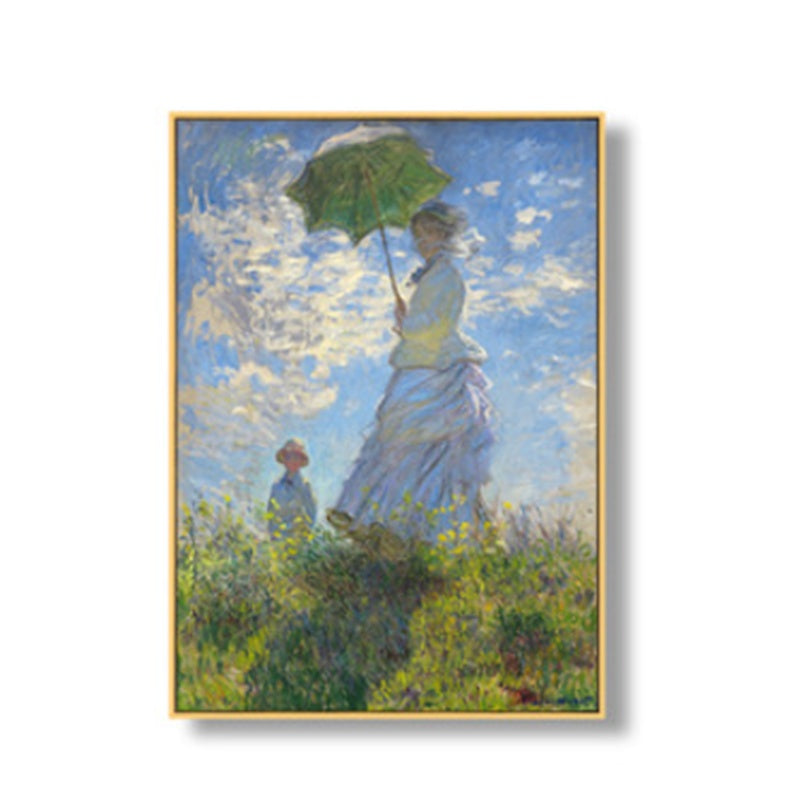 KTX-043923 Elegant Landscape Canvas Art with Luxury Gold Aluminum Frame and Pine Wood Inner Frame for Home Decoration