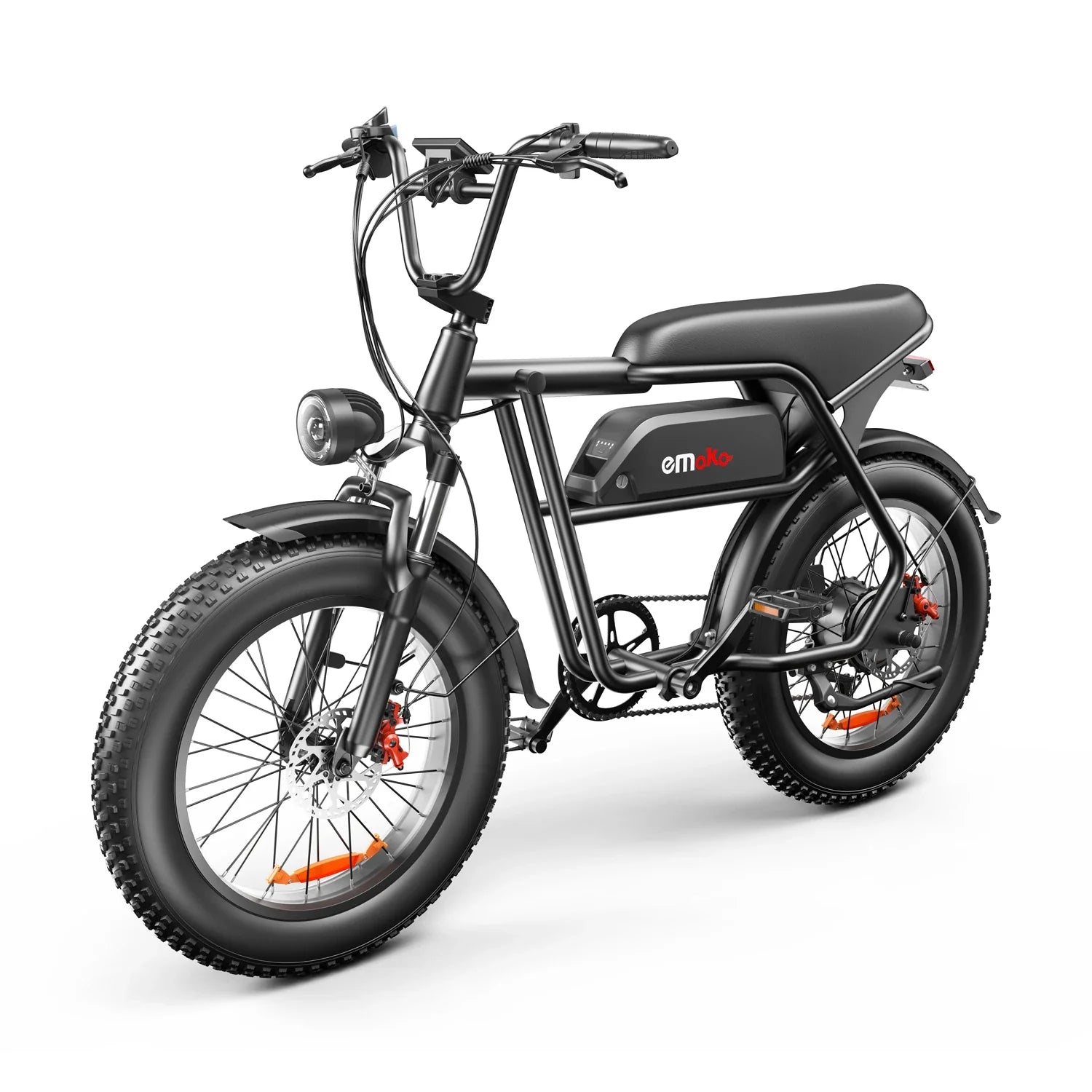 KTX-044243 Dual Motor 1000W Fat Tire Electric Bike, 7-Speed, 48V Integrated Lithium Battery, 20" Wheels, Max Speed 50 km/h