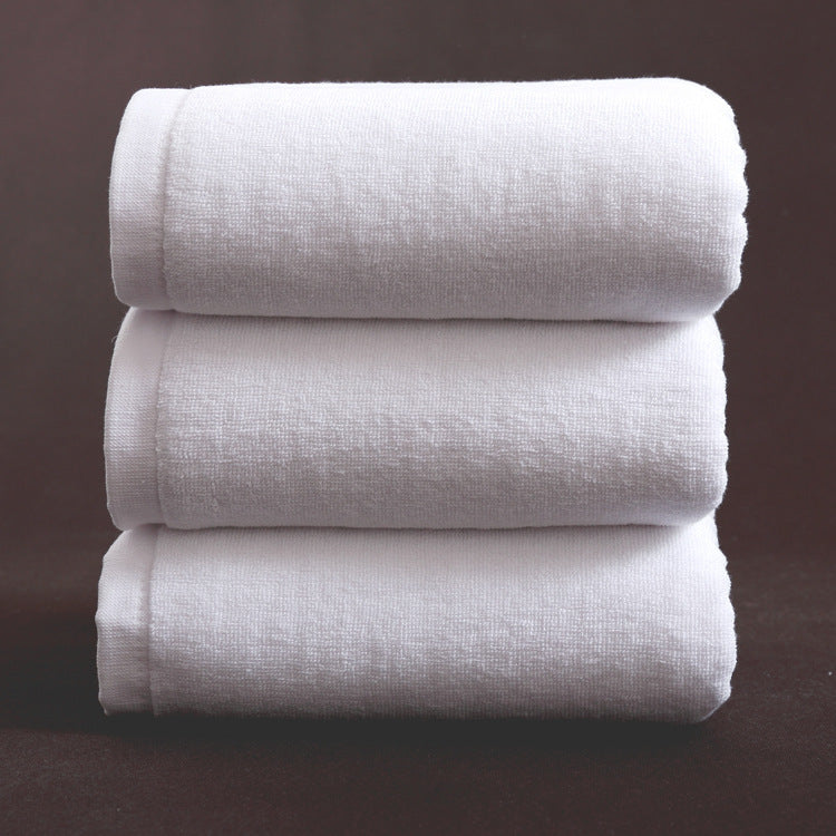 KTX-045651 Thick Cotton Bath Towel for Adults - Water-Absorbing, White, Soft and Durable