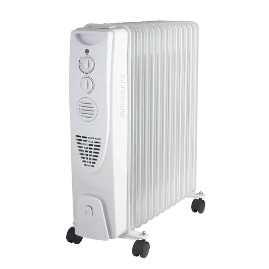 KTX-045843 1500W Oil Filled Radiator Heater with Adjustable Thermostat for Home Use