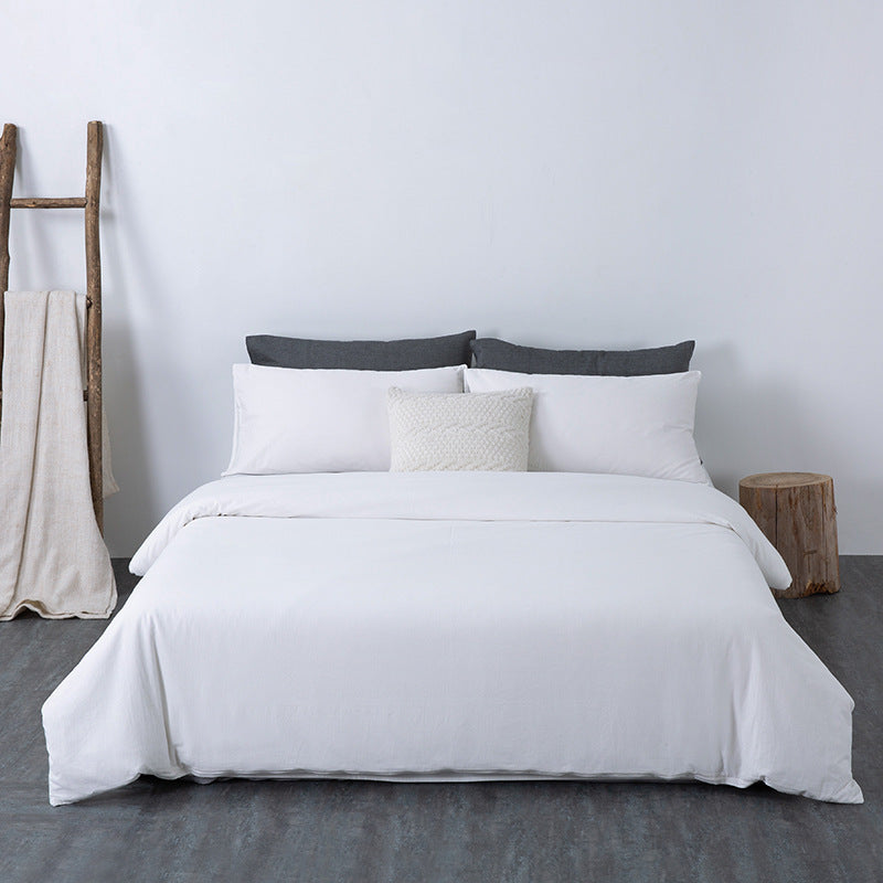 KTX-045907 Pure Cotton 4-Piece Bedding Set with Quilt Cover and Pillowcases for Multiple Bed Sizes