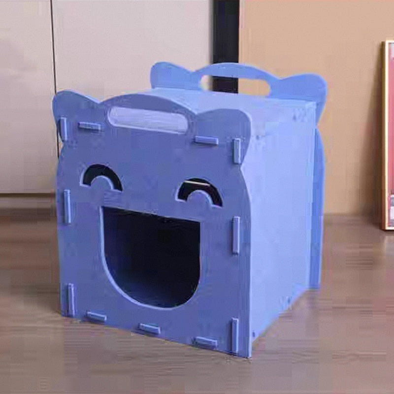 KTX-046355 Detached Semi-closed Felt Cat Bed - Breathable and Versatile for All Seasons