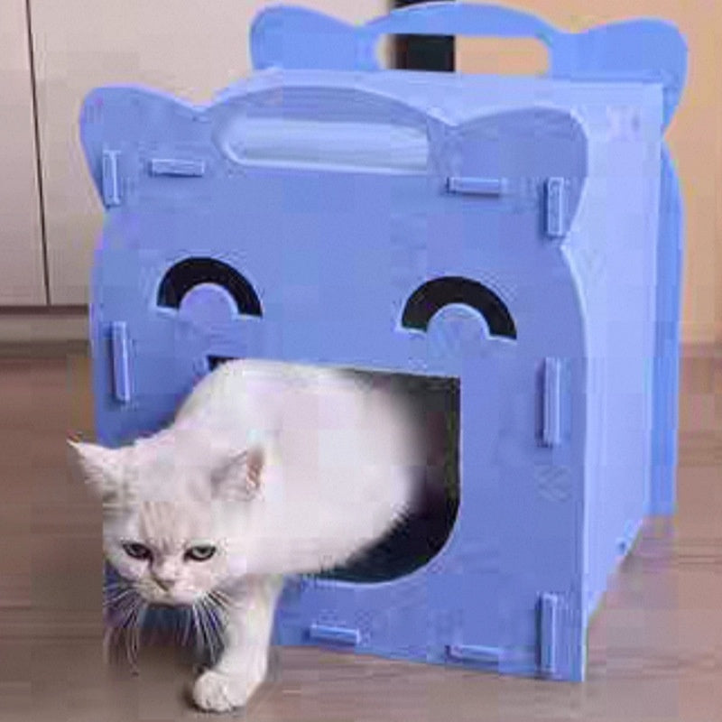 KTX-046355 Detached Semi-closed Felt Cat Bed - Breathable and Versatile for All Seasons