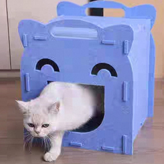 KTX-046355 Detached Semi-closed Felt Cat Bed - Breathable and Versatile for All Seasons