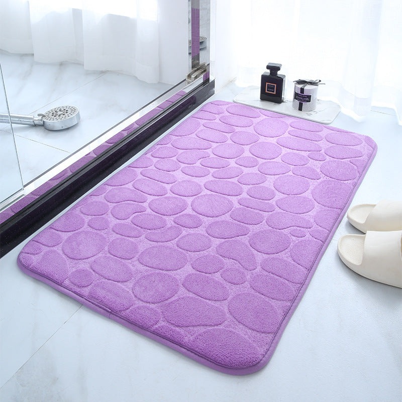 KTX-047123 Small Stone Block Embossed Non-Slip Kitchen Mat in Various Colors - 50x120cm Cotton