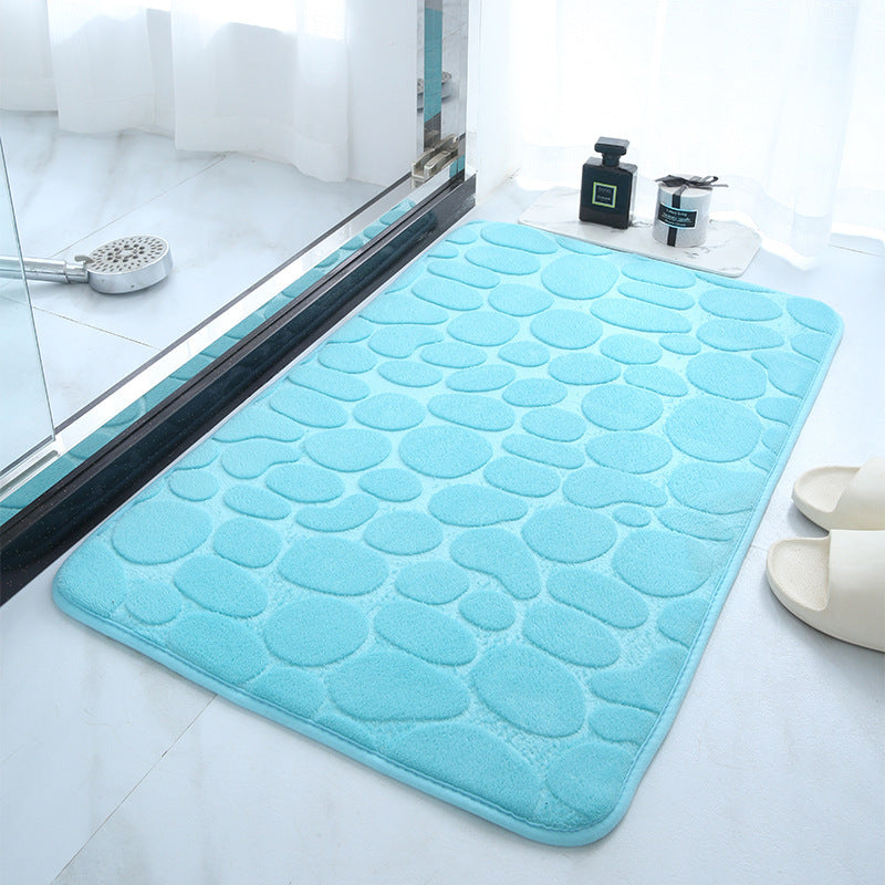 KTX-047123 Small Stone Block Embossed Non-Slip Kitchen Mat in Various Colors - 50x120cm Cotton