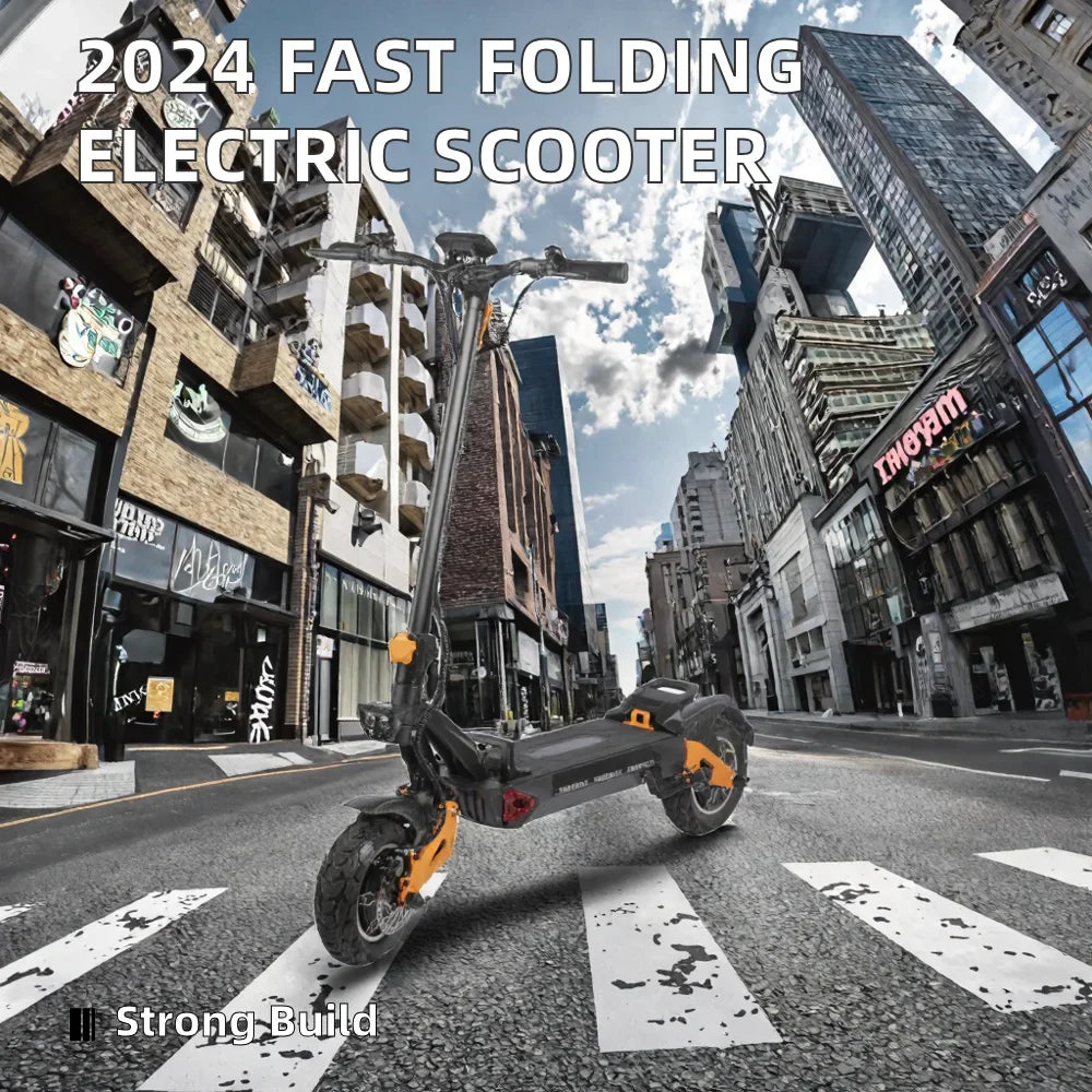 KTX-047571 Folding Electric Scooter with Dual Motors, 3600 Max Speed, 70KM Range, 60V 30AH Battery, Unisex Design