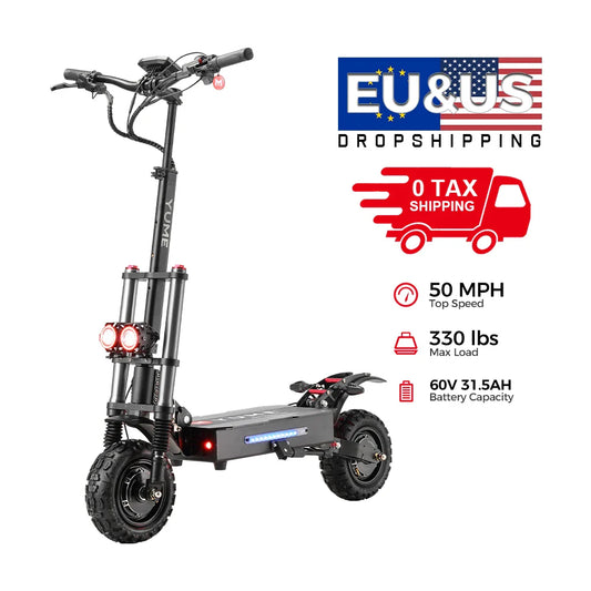 KTX-048723 YUME Y11+ Foldable 250W Electric Scooter with 11-Inch All-Terrain Tires and Long-Range Battery