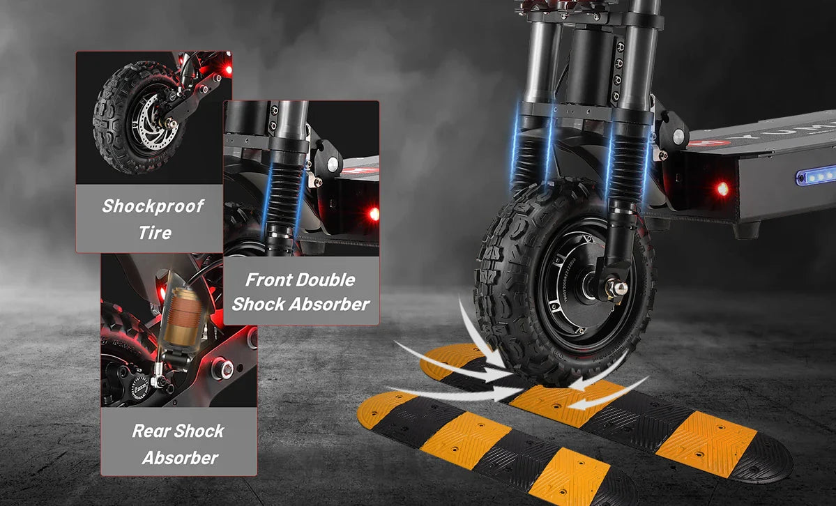 KTX-048723 YUME Y11+ Foldable 250W Electric Scooter with 11-Inch All-Terrain Tires and Long-Range Battery