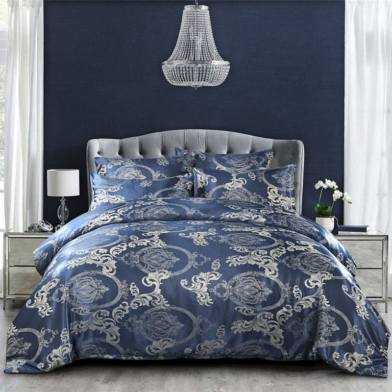 KTX-049299 Three-Piece Polyester Bedding Set with Reactive Print, Various Sizes Available
