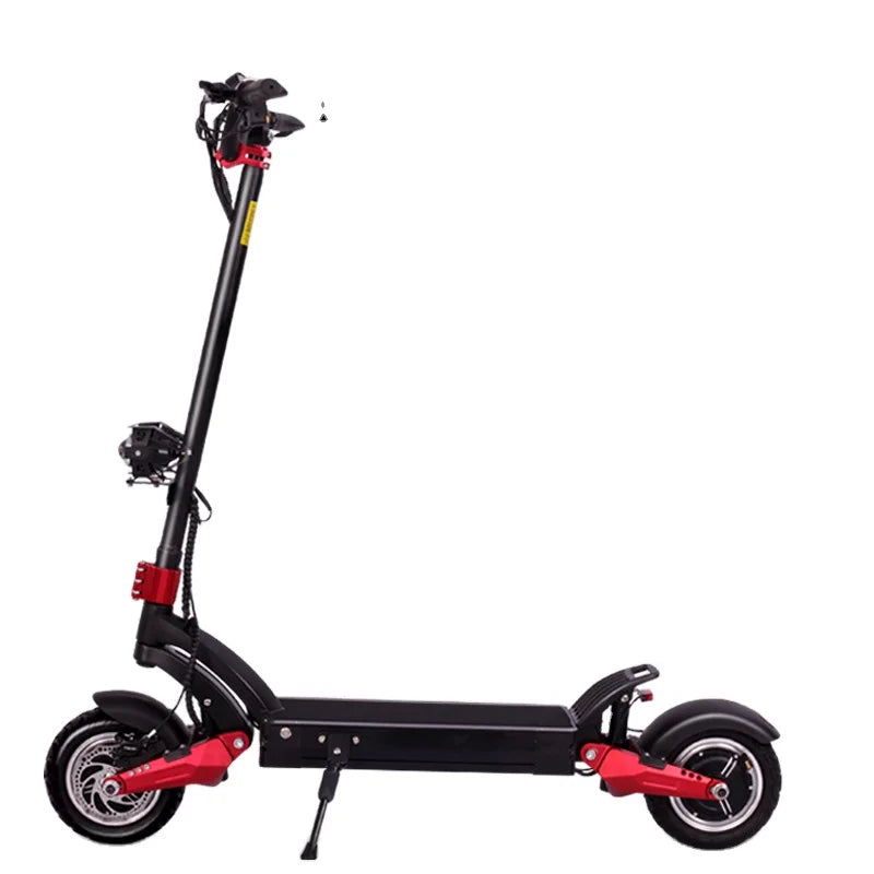 KTX-051027 Foldable 60V Dual Motor 1600W Electric Scooter for Adults with 10inch Solid Tires, Max Speed 70KM/h