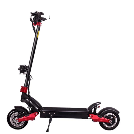 KTX-051027 Foldable 60V Dual Motor 1600W Electric Scooter for Adults with 10inch Solid Tires, Max Speed 70KM/h