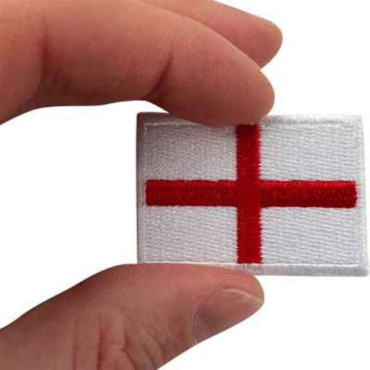 KTX-051603 Embroidered English Flag Fabric Patch with Adhesive and Velcro Backing for Clothing and Bags
