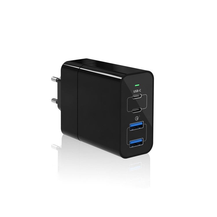 KTX-051731 Dual Port USB-C Charger with 48W Power Delivery, Compact Design, 100-240V Input