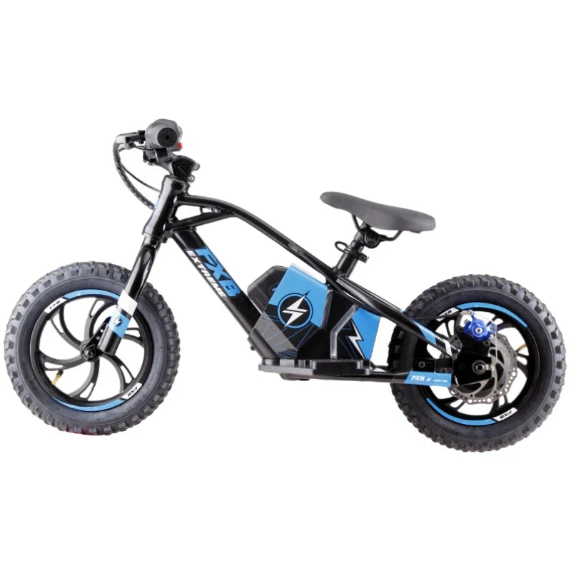 KTX-052243 Kids Electric Motorcycle with 12-Inch Fat Tires and 250W Brushless Motor, 2-Speed – Max Speed 50 km/h, Waterproof Lithium Battery