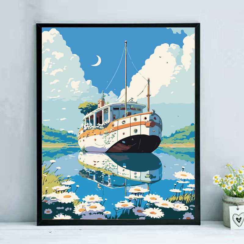 KTX-052755 Frameless Modern Digital Oil Painting for Home Décor - 40x50cm and 50x65cm Options
