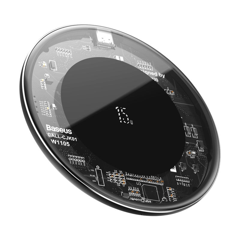 KTX-052883 15W Fast Wireless Charger in Black, White, or Transparent