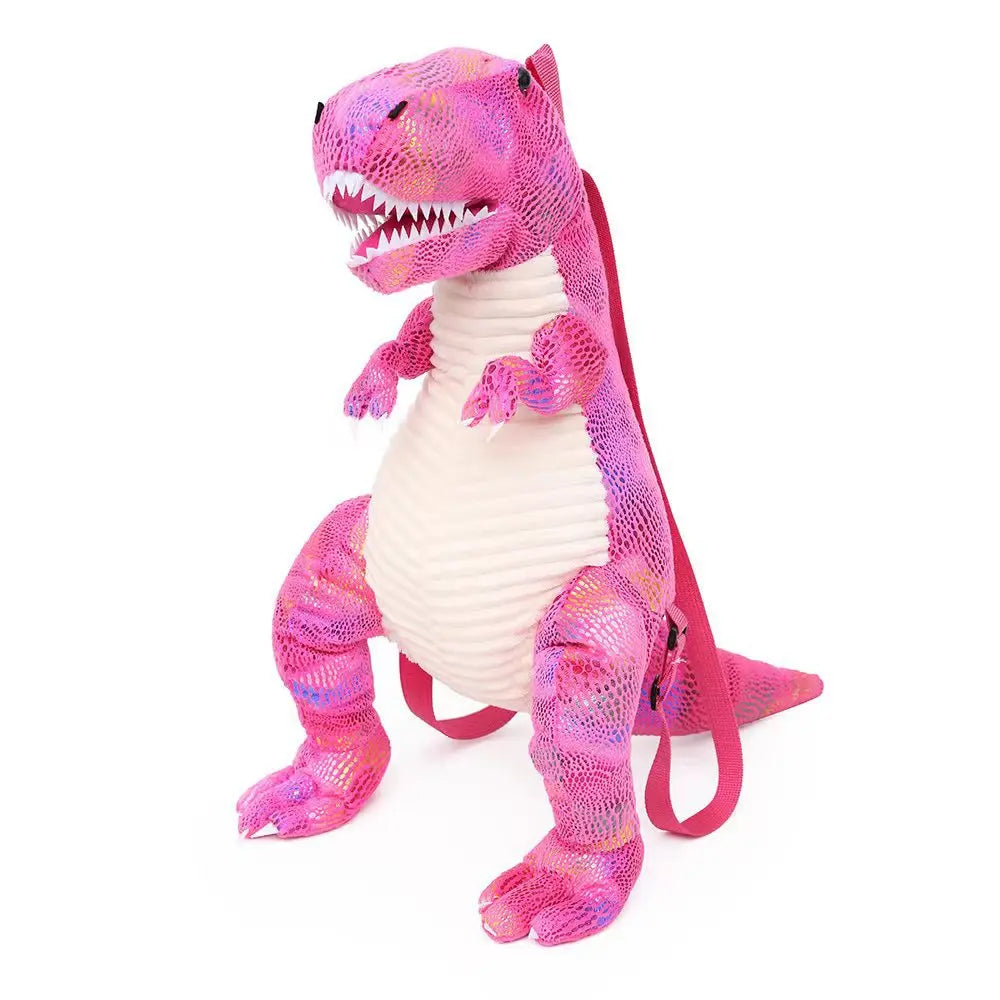 KTX-053075 Dinosaur Plush Backpack - Soft Stuffed Animal Toy for Kids, Colorful Design, 40cm Tall
