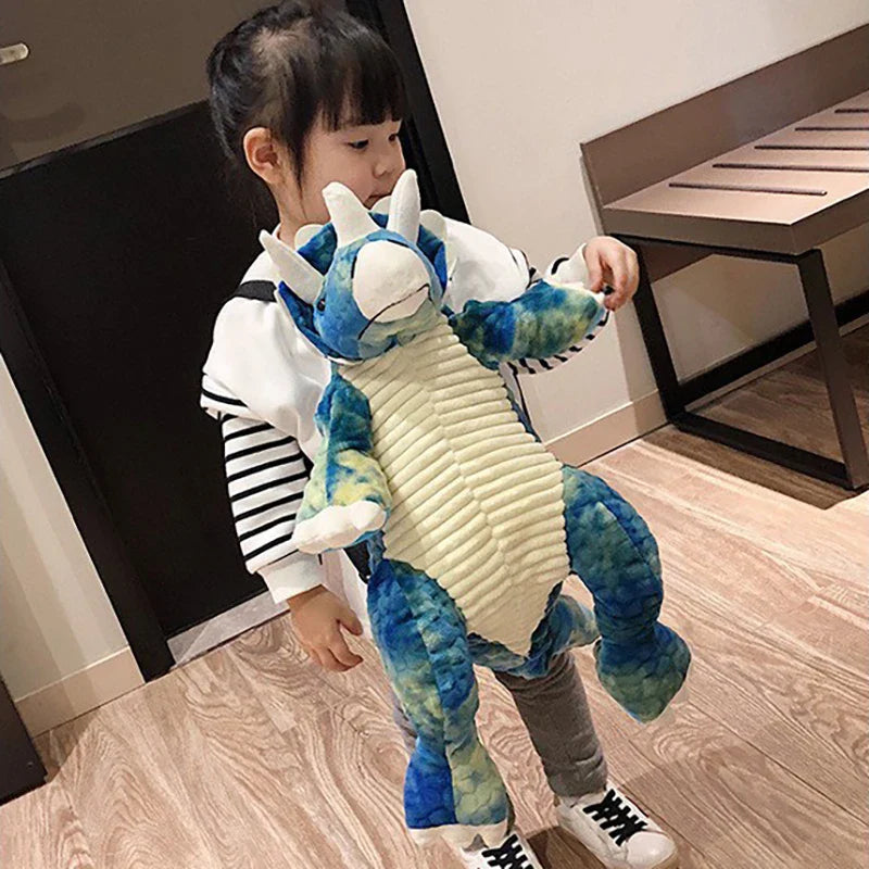 KTX-053075 Dinosaur Plush Backpack - Soft Stuffed Animal Toy for Kids, Colorful Design, 40cm Tall