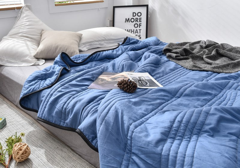 KTX-053971 Lightweight Summer Cooling Air Conditioner Quilt - Washable, Japanese Style, Multiple Sizes