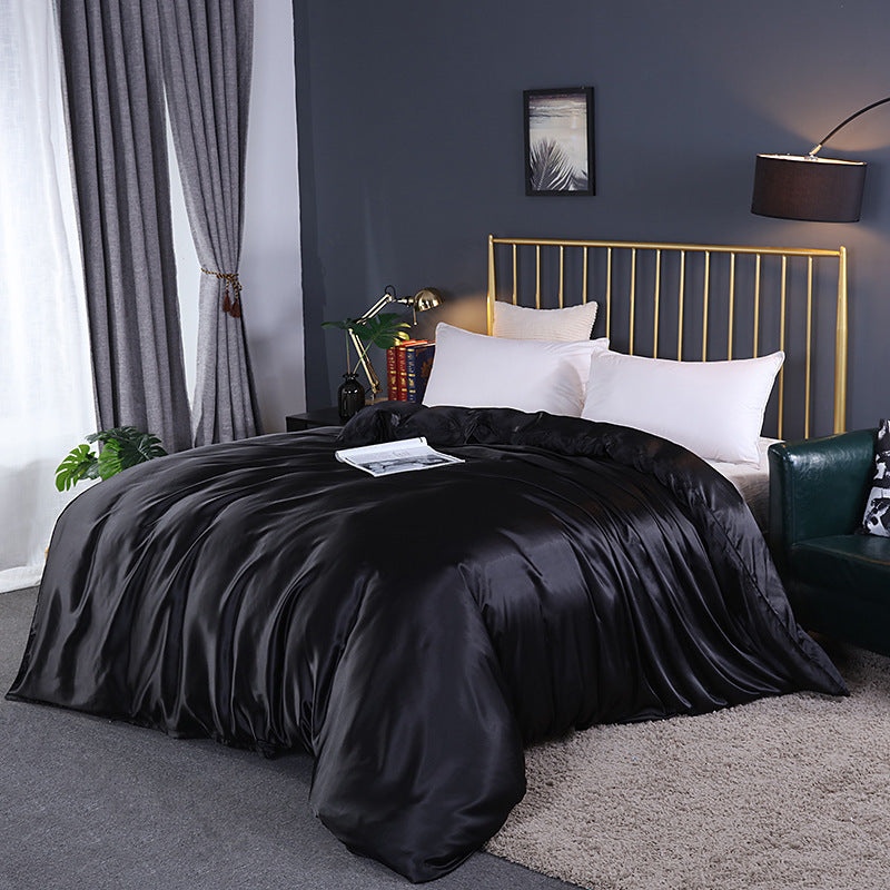 KTX-054291 Silky Polyester Bedding Ice Silk Quilt Cover - Modern Design, Multiple Sizes Available