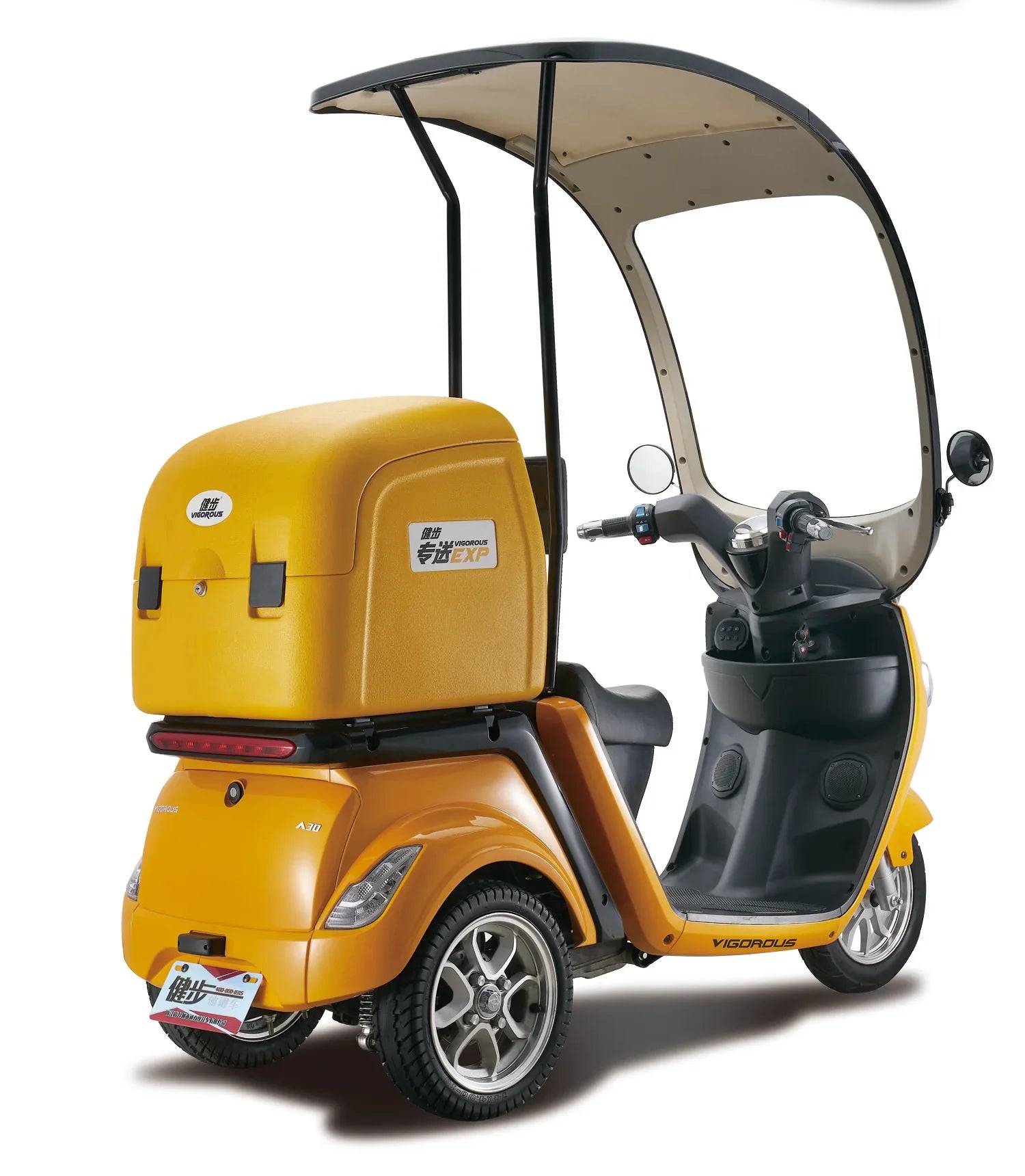 KTX-054995 A30 Electric 3-Wheel Mobility Scooter for Cargo with Disc Brakes and 2000W Motor