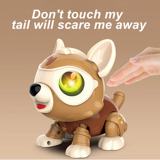 KTX-055379 DIY Self-Assembly Voice Control Robot Dog - Interactive Touch Sensing Puppy Toy for Ages 5 and Up
