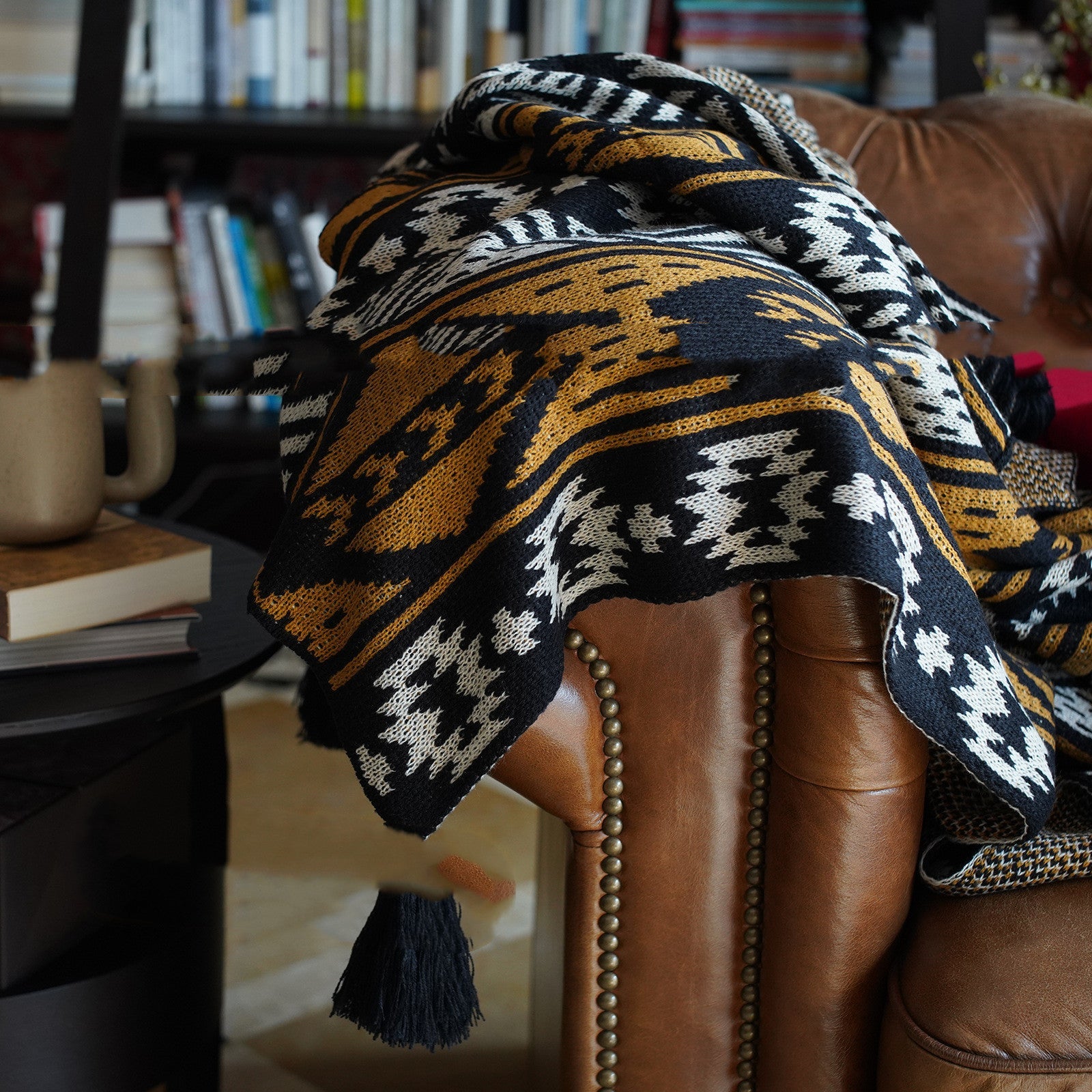 KTX-055443 Cozy Cartoon Pumpkin Carriage Knitting Blanket – Acrylic Sofa Cover for Spring and Autumn