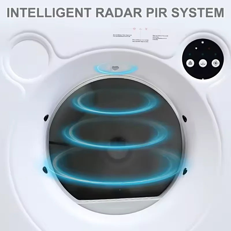 KTX-055571 Automatic Self-Cleaning Cat Litter Box with 68L Capacity - Durable Eco-Friendly Plastic Design