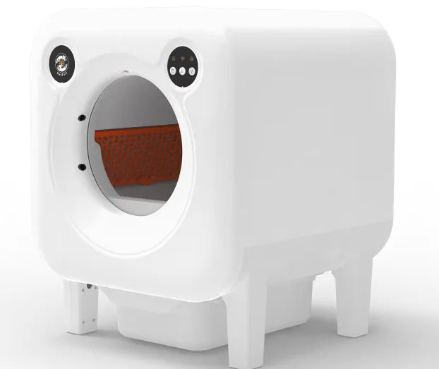 KTX-055571 Automatic Self-Cleaning Cat Litter Box with 68L Capacity - Durable Eco-Friendly Plastic Design