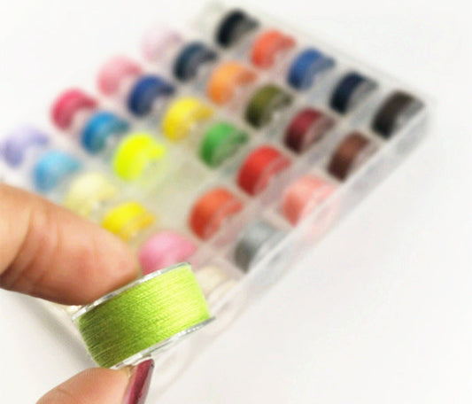 KTX-055955 36 Color Translucent Bobbin Cartridge Set for Sewing Machines