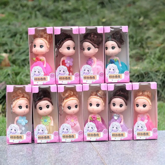 KTX-055955 Lovely Mini Cartoon Plush Doll - Soft 12cm Happy Princess Toy for Kids Ages 0-14