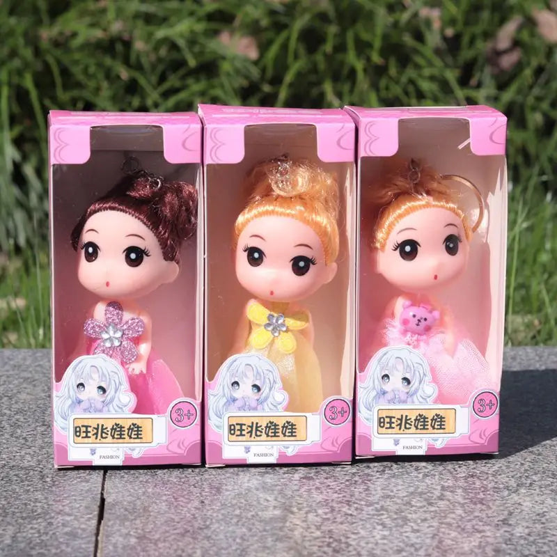 KTX-055955 Lovely Mini Cartoon Plush Doll - Soft 12cm Happy Princess Toy for Kids Ages 0-14