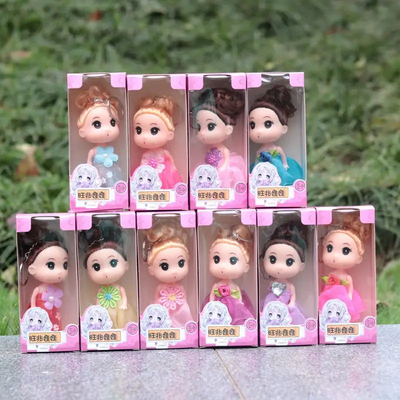 KTX-055955 Lovely Mini Cartoon Plush Doll - Soft 12cm Happy Princess Toy for Kids Ages 0-14