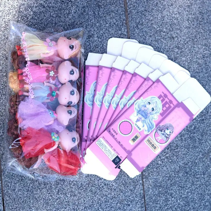 KTX-055955 Lovely Mini Cartoon Plush Doll - Soft 12cm Happy Princess Toy for Kids Ages 0-14