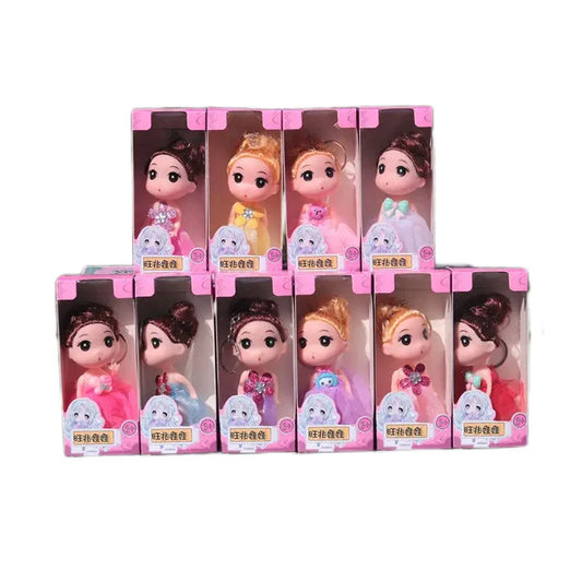 KTX-055955 Lovely Mini Cartoon Plush Doll - Soft 12cm Happy Princess Toy for Kids Ages 0-14