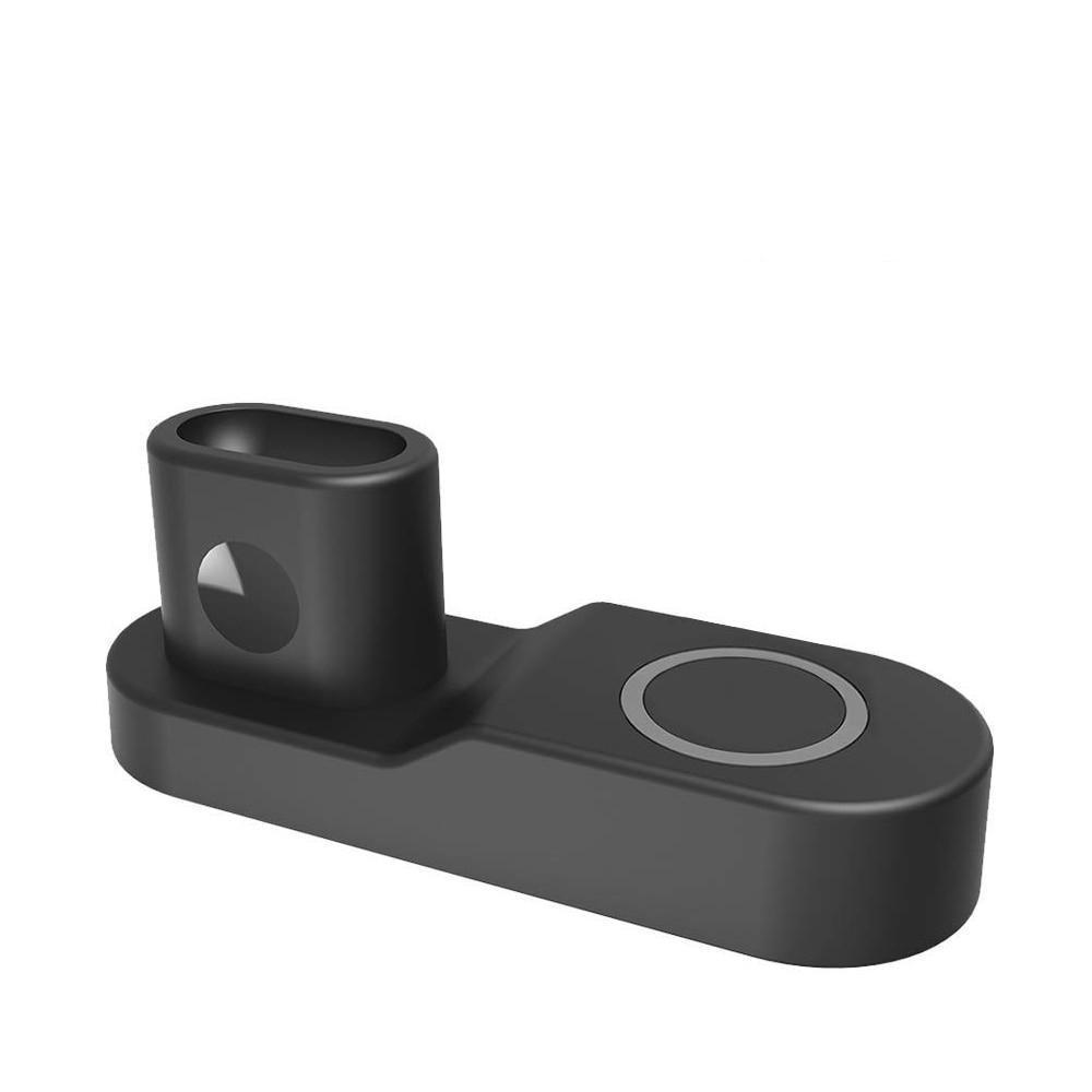 KTX-056339 3-in-1 Wireless Charger for Mobile Phones, Smartwatches, and Earbuds - Compatible with Qi-Enabled Devices