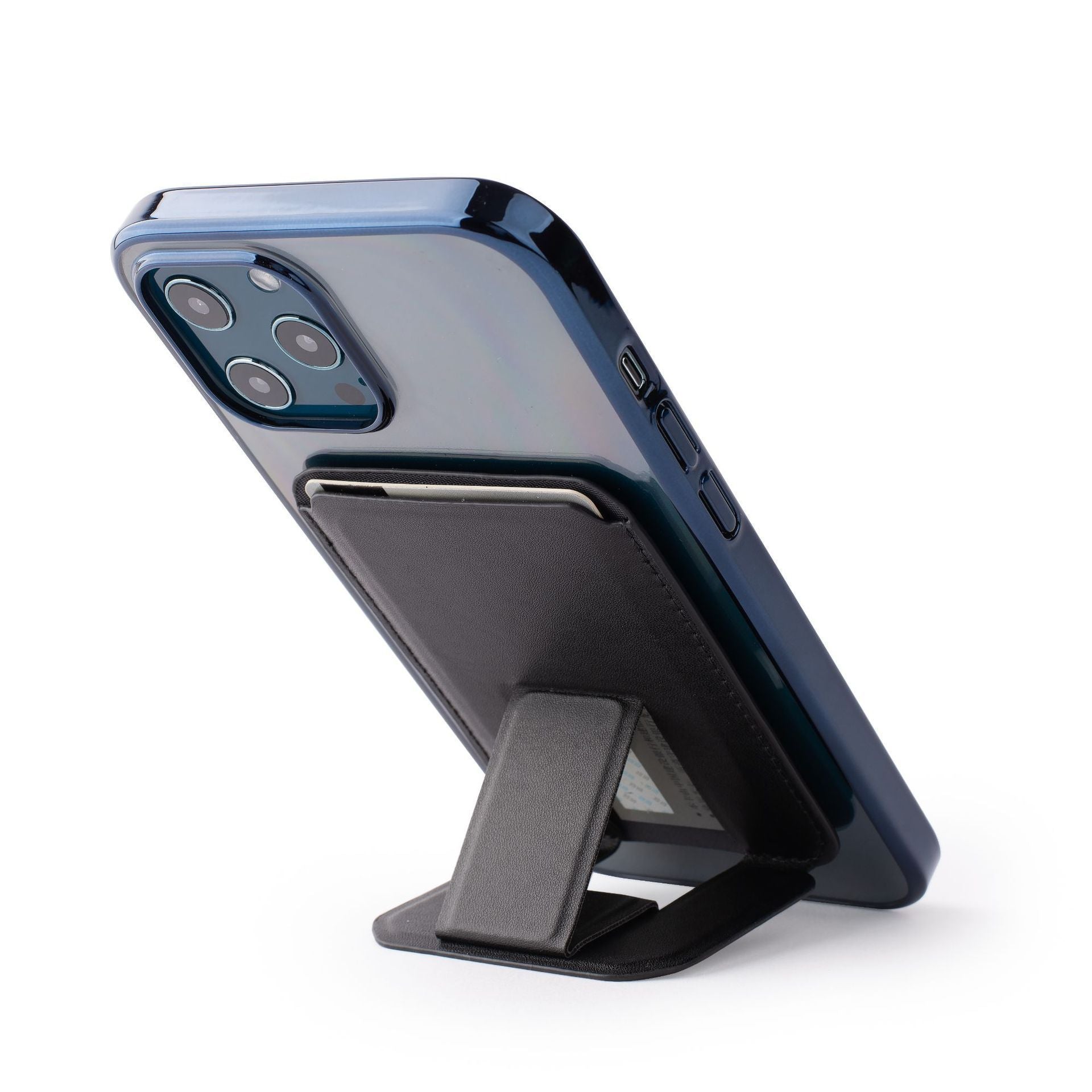 KTX-057491 Magnetic Suction Card Bag and Phone Back Stick Stand - Versatile Desktop Holder in Multiple Colors