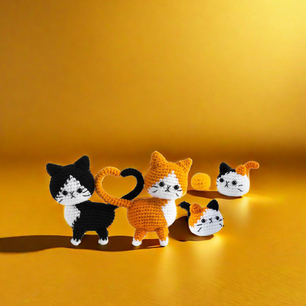 KTX-058259 Wool Hand-woven DIY Bee Doll Craft Kit with Milk Cotton Materials