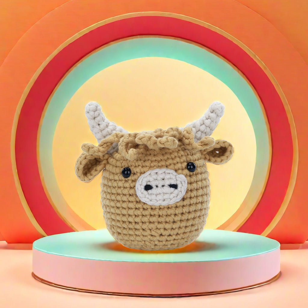 KTX-058259 Wool Hand-woven DIY Bee Doll Craft Kit with Milk Cotton Materials