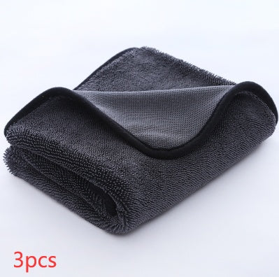 KTX-059155 Gray Small Braid Twisting Towel for Car and Glass Cleaning