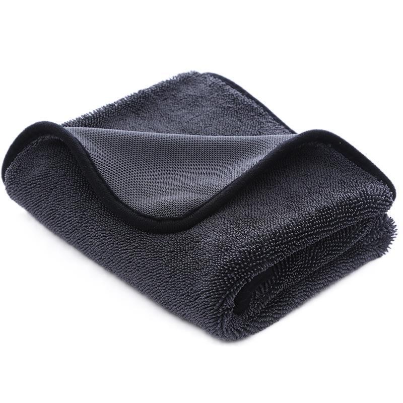 KTX-059155 Gray Small Braid Twisting Towel for Car and Glass Cleaning