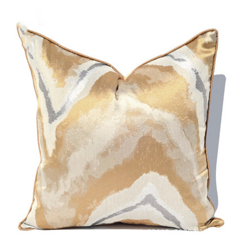 KTX-059411 Champagne Gold Contemporary Lumbar Pillow with Cotton and Blend Fill Options, Multiple Sizes Available