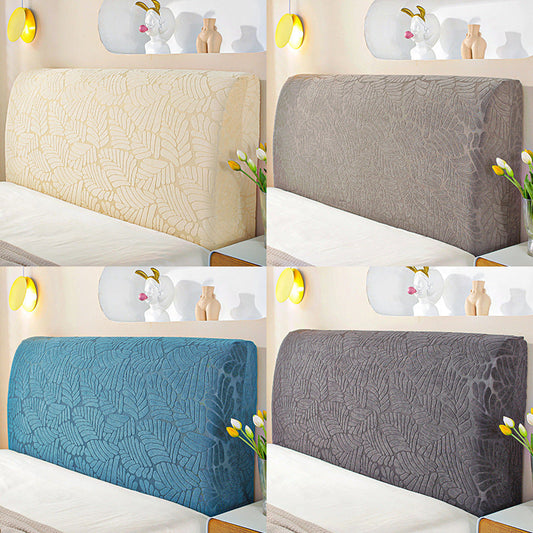 KTX-059411 Universal Wooden Bed Backrest Cover in Knitted Jacquard Fleece