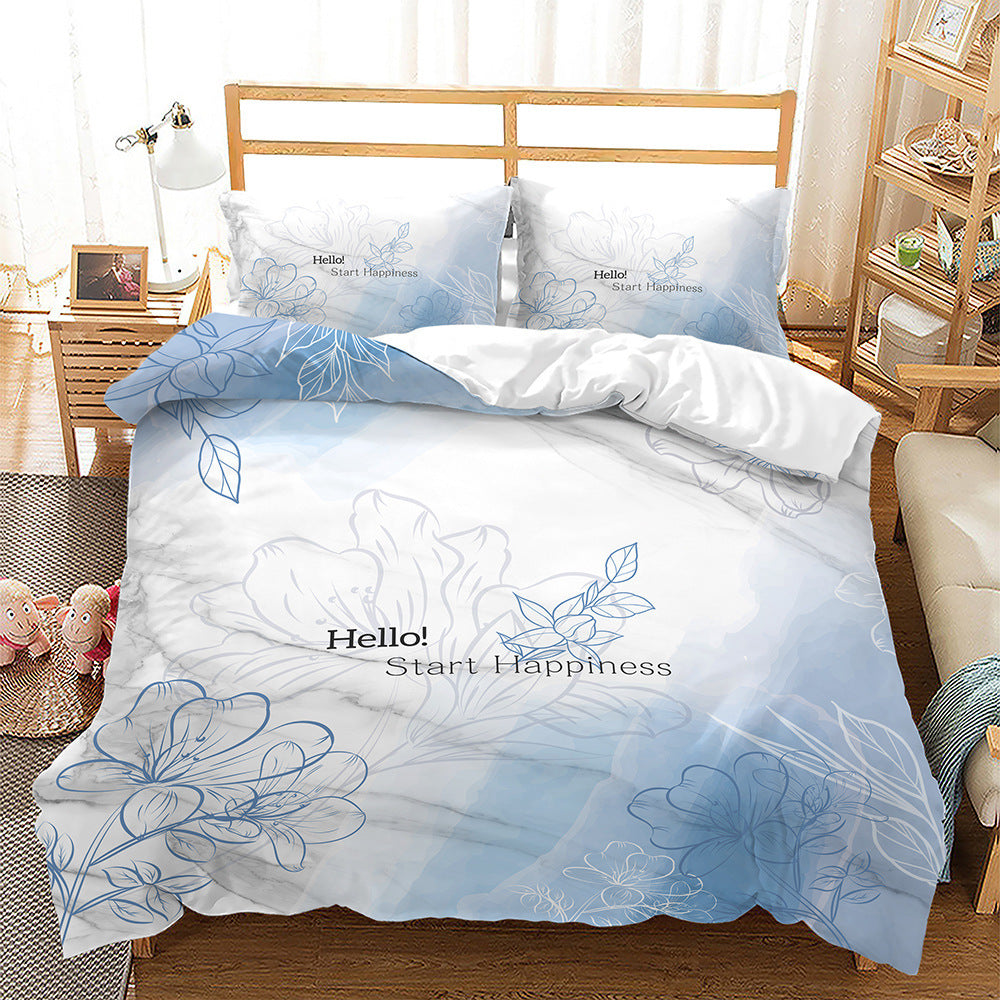 KTX-059731 Dandelion Cartoon Bedding Set in Soft Brushed Polyester, Multiple Sizes Available