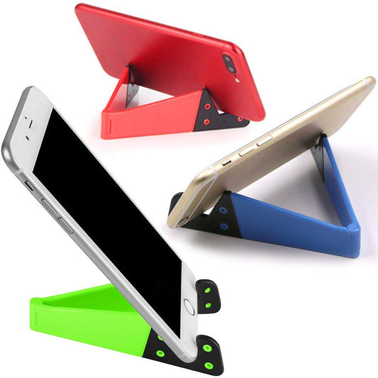 KTX-059795 V-Shaped Folding Plastic Tablet and Phone Holder - Multiple Colors Available