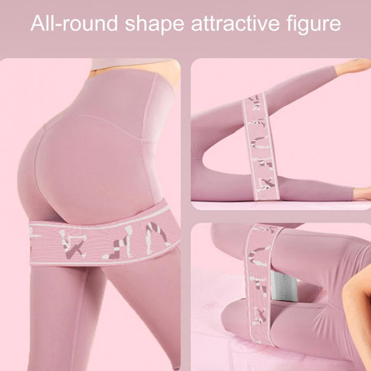 KTX-060051 Elastic Fitness Resistance Band - Polyester Fiber Tension Rope in Purple and Pink, Sizes S & M