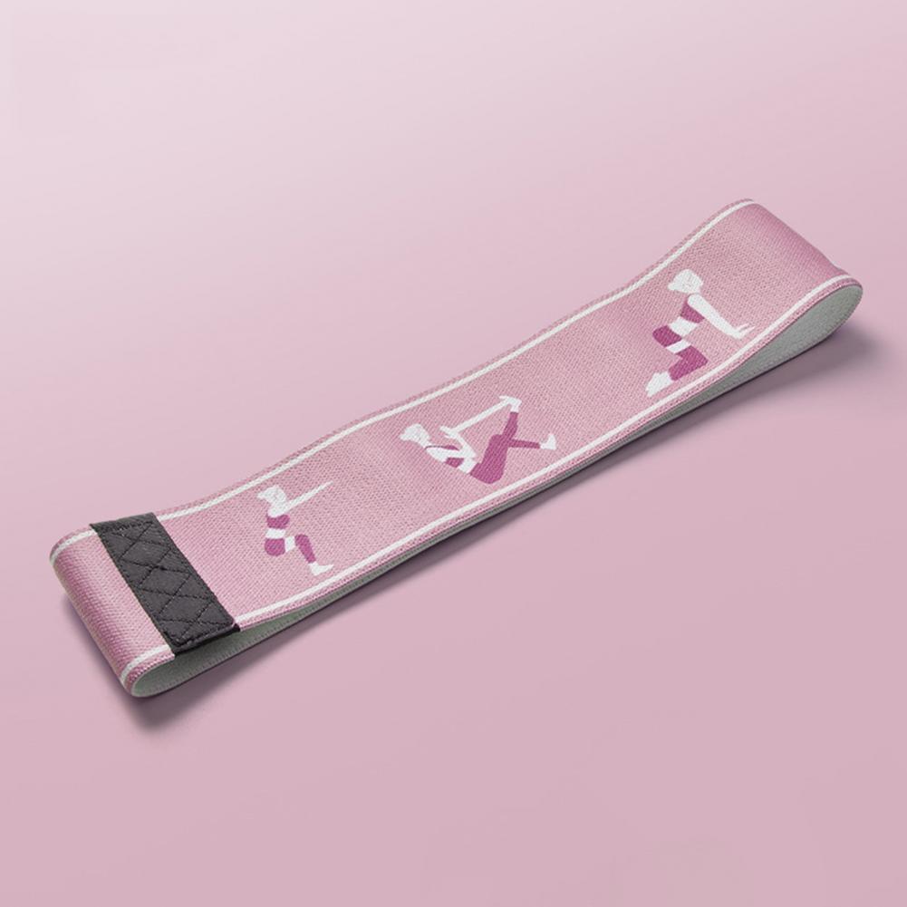 KTX-060051 Elastic Fitness Resistance Band - Polyester Fiber Tension Rope in Purple and Pink, Sizes S & M